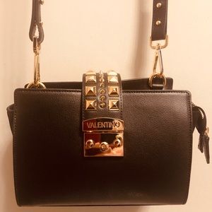 NWT Mario Valentino Kiki Palmellato Studded Leather Satchel